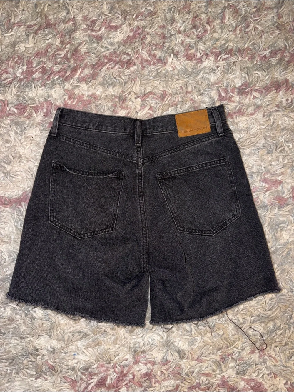 Aritzia denim forum yoko high rise long denim shorts 27